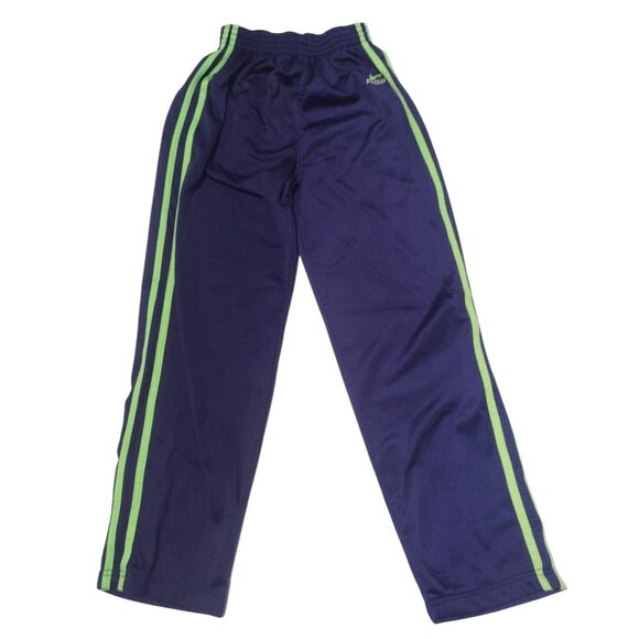 Vintage Athletech Nylon Striped Track Pants Youth Sz 10-12 Lined Purple Sporty - Picture 1 of 6